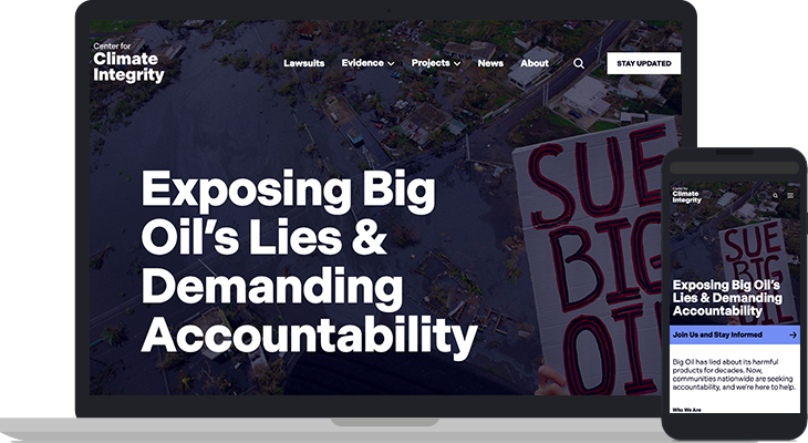 Center for Climate Integrity Website Case Study