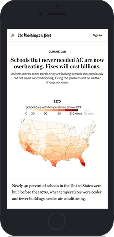 Cooling Crisis non-profit website featured in Washington Post