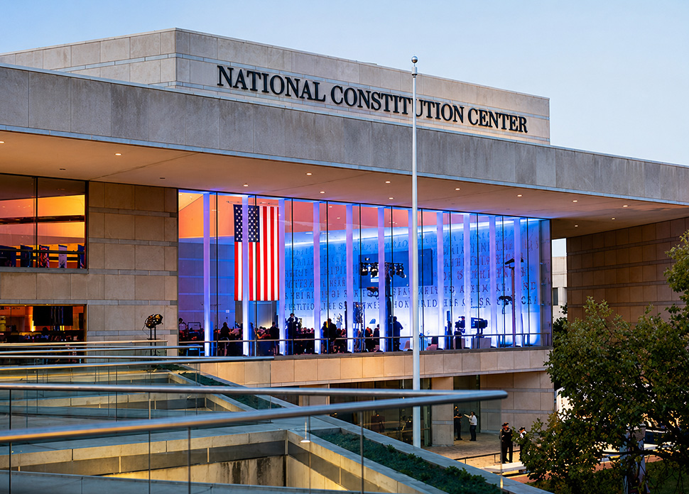 exterior photograph of national constitution center