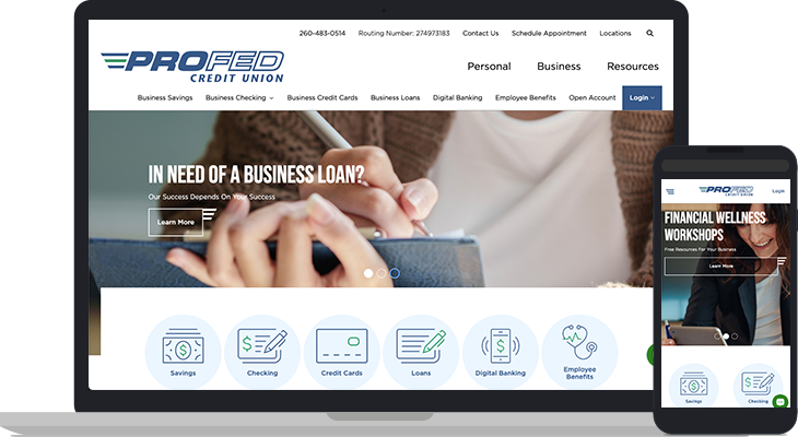 Profed Credit Union Website Case Study